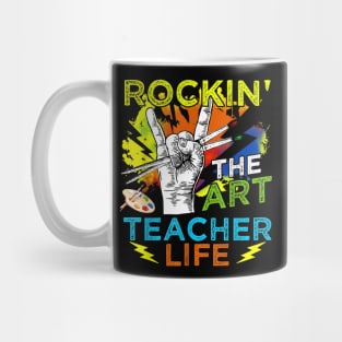 Rocking The Art Teacher Life T Shirt Art Lover Painter Gift Mug